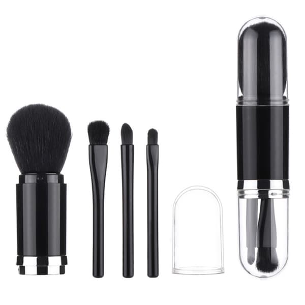 4in1 Premium Makeup Borstset Svart/Silver Svart/Silver