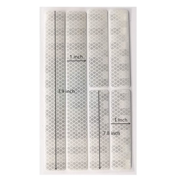 42-PACK Holdbare reflekterende strimler Forskellige former Gul