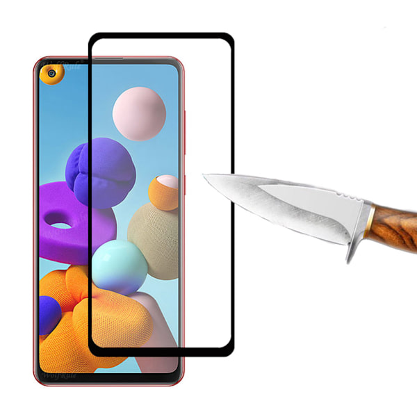 Samsung Galaxy A21s 2.5D 2-PACK Skärmskydd Ram 9H 0,3mm Svart