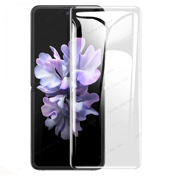 3-PACK Galaxy Z Flip - Näytönsuoja 3 in 1 Hydrogel (etu + takaosa) Transparent