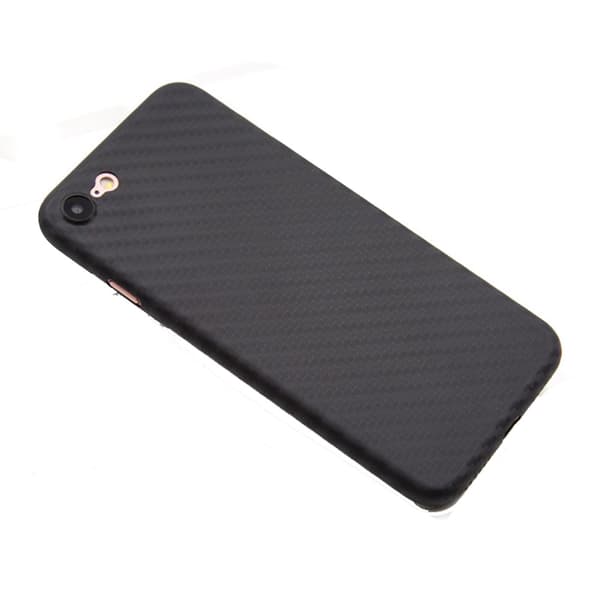 iPhone 7 - Stilsäkert Skyddsskal Karbon-Design Svart Svart