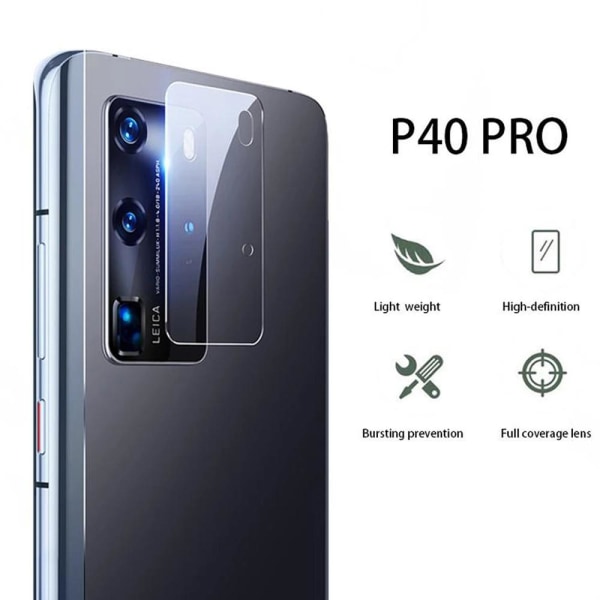 P40 Pro 2.5D HD-Clear Ultratyndt kameralinsecover i høj kvalitet Transparent/Genomskinlig