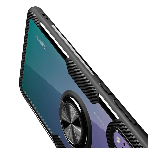 Huawei P20 - Beskyttelsescover med ringholder (LEMAN) Blå/Blå