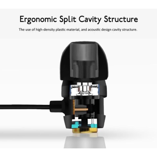 NKOBEE JTX In-ear Hörlurar (Mic In-lineControl) Original Svart