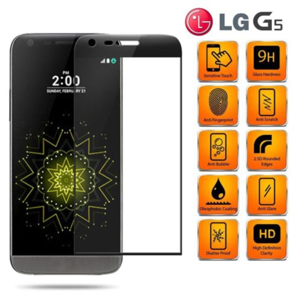 LG G5 - HuTech (2-PACK) EXXO-Skärmskydd med Ram 3D (HD-Clear) Guld