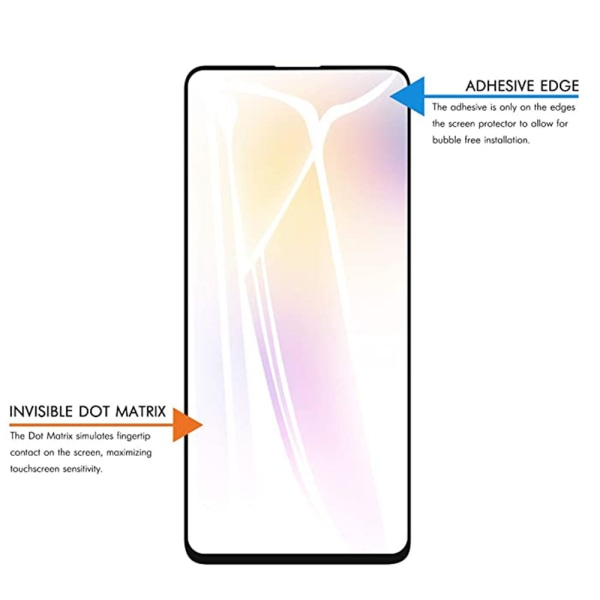 Galaxy A71 Skjermbeskytter 2.5D Frame 9H 0.3mm HD-Clear Svart