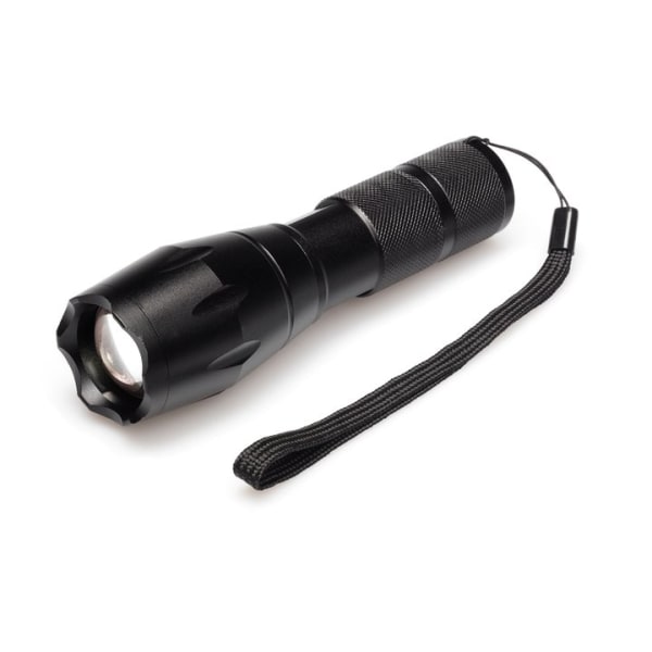 T6 Zoom LED Ficklampa Svart