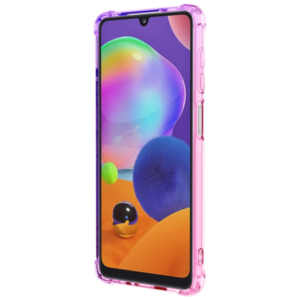 Samsung Galaxy A22 4G - Stødabsorberende stilfuldt silikonecover Rosa/Lila