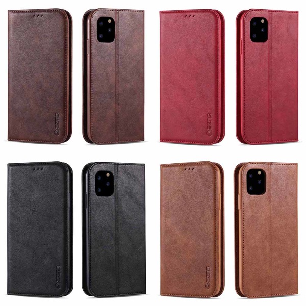 iPhone 11 - Skyddande Plånboksfodral Brun Brun