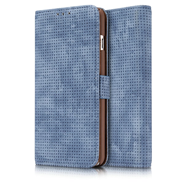 Elegant Retro-Fodral fr�n LEMAN till iPhone 6/6S Plus Blå