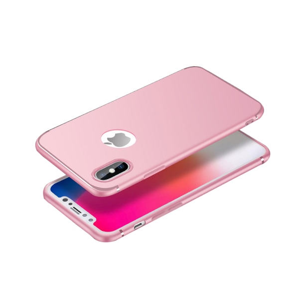 iPhone X/XS - Matt silikondeksel Ljusrosa