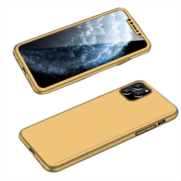 Kraftfullt Dubbelsidigt Skal - iPhone 11 Pro Guld