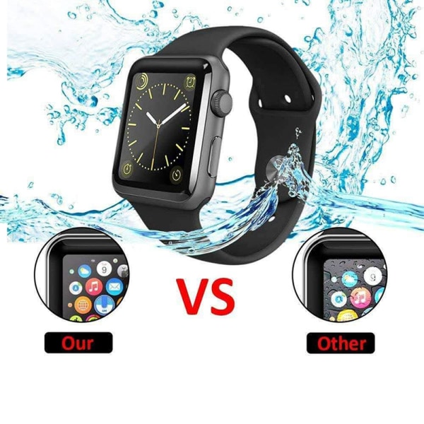 Mjukt Sk�rmskydd PET + PMMA Apple Watch S1/S2/S3 38/42mm Svart 42mm