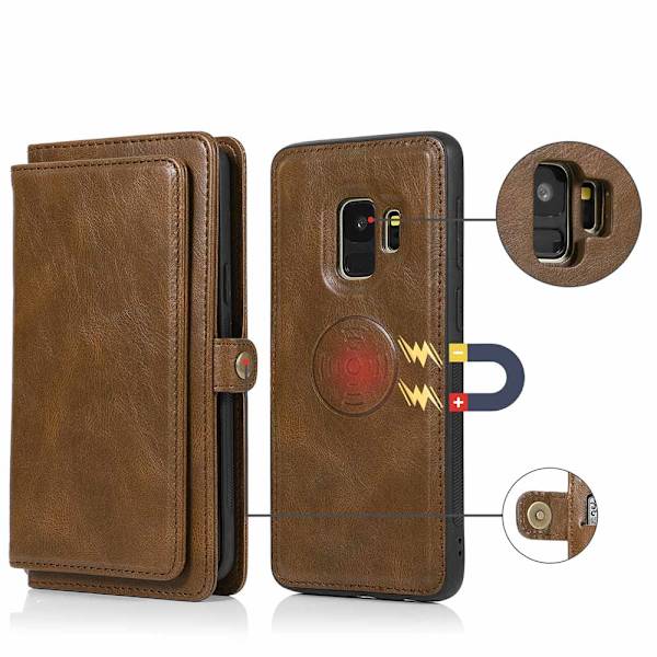 Eksklusivt og vellavet pungetui - Samsung Galaxy S9 Brun