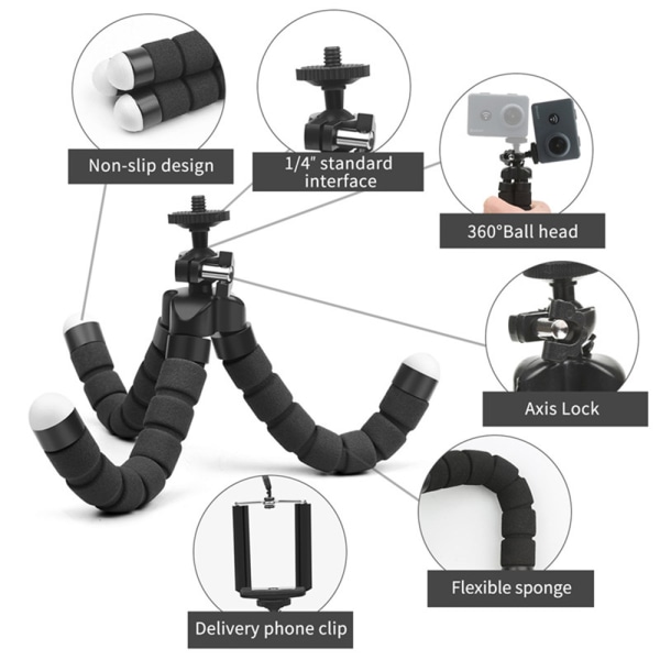 Praktiskt Justerbart Stativ/Tripod Blå