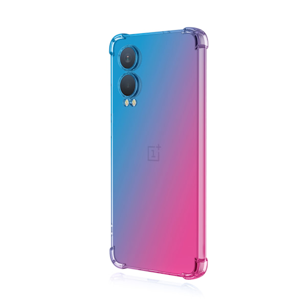 OnePlus Nord CE 4 Lite 5G - Stilrent & Slitstarkt Silikonskal Rosa/Grön