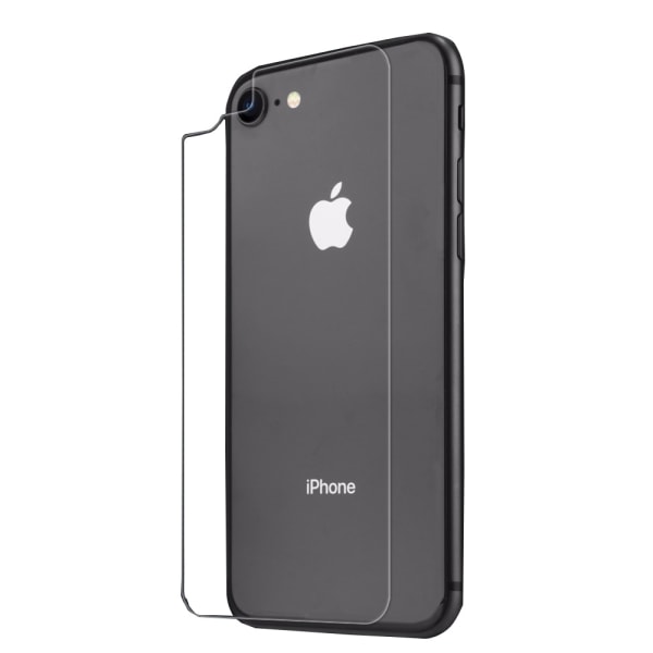 iPhone 8 Bakskjermbeskytter 9H Skjermtilpasset HD-Clear. Transparent/Genomskinlig