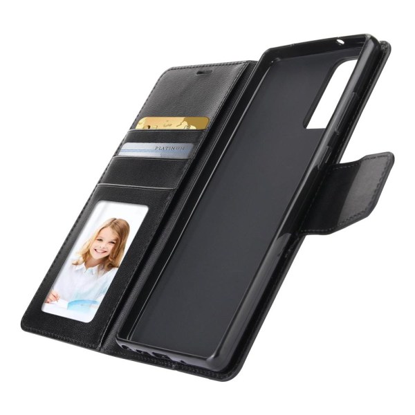 Samsung Galaxy Note 20 - Glat Effektiv Pung-etui Marinblå