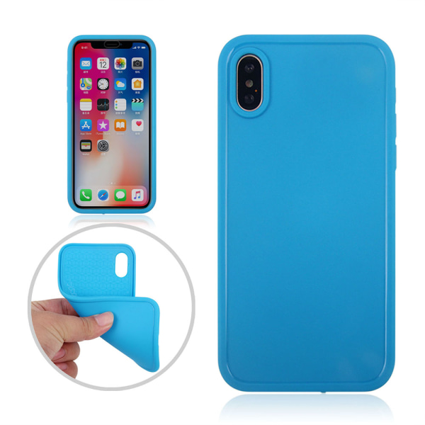 iPhone XR - Stilig kraftig vanntett deksel (FLOVEME) Blå Blå