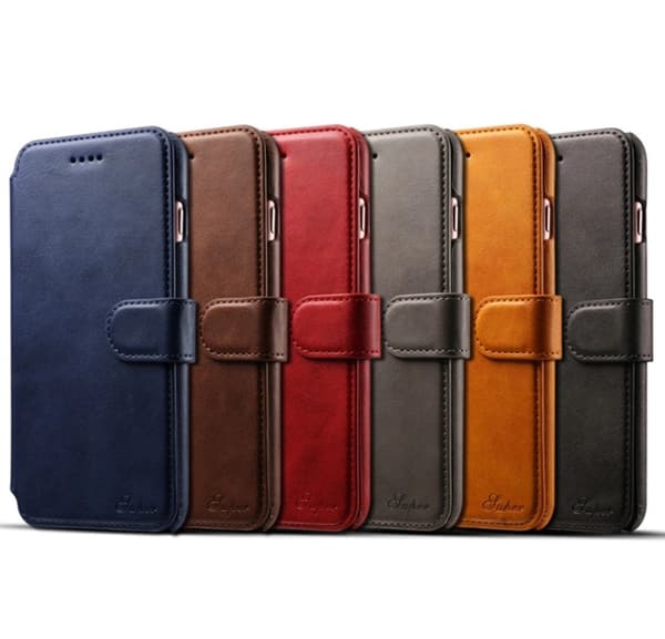 Klassiskt Plånboksfodral i Retrodesign (Läder) iPhone 6/6S Plus Ljusbrun Ljusbrun