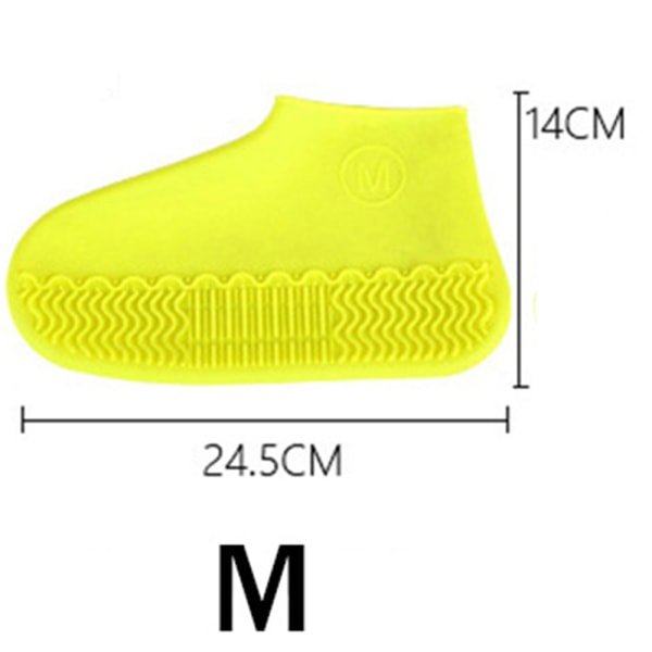 Praktiskt Skoöverdrag/Galoscher i Silikon Gul S