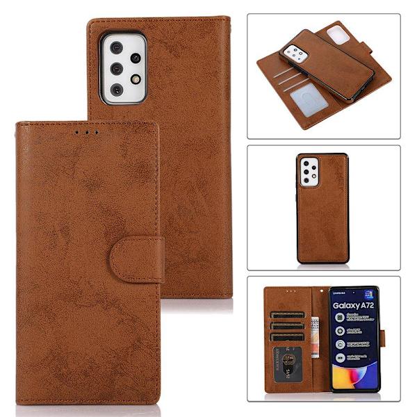 Samsung Galaxy A52 - Elegantti LEMAN-lompakkokotelo Brun