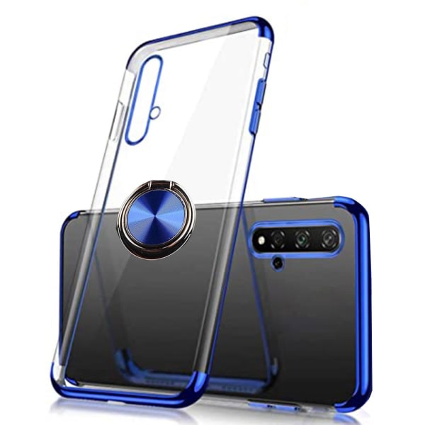 Huawei Nova 5T - Skyddande Skal med Ringh�llare Guld