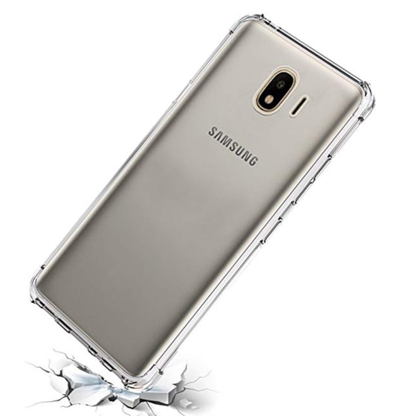 Samsung Galaxy J4 2018 - Tyndt Silikone Cover med Airbag funktion Transparent/Genomskinlig