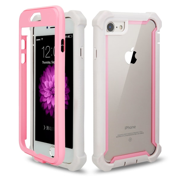 iPhone 6/6S Plus - Tehokas EXXO-suojakuori kulmasuojalla Kamouflage Rosa