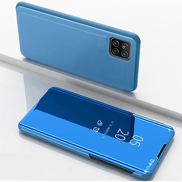 Samsung Galaxy A22 5G - Effektfullt Stilrent LEMAN Fodral Himmelsblå