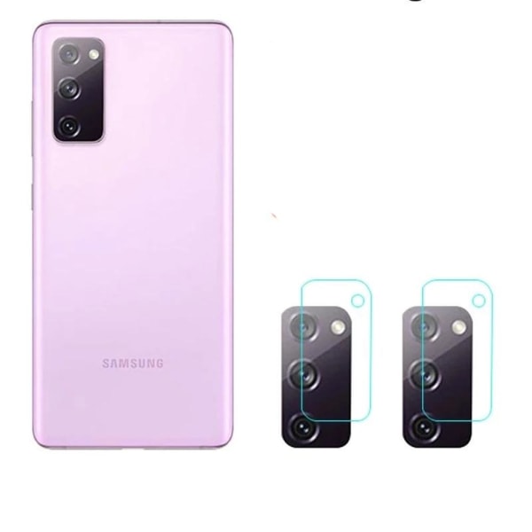 2-PACK Samsung Galaxy A02s -standardin HD-kameran linssisuojus Transparent/Genomskinlig
