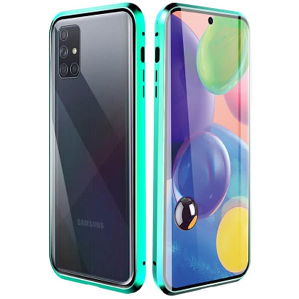 Samsung Galaxy A71 - Full Cover Magnetic Cover Silver