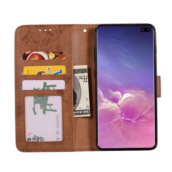 Leman Etui med Dobbelfunksjon - Samsung Galaxy S10+ Rosa