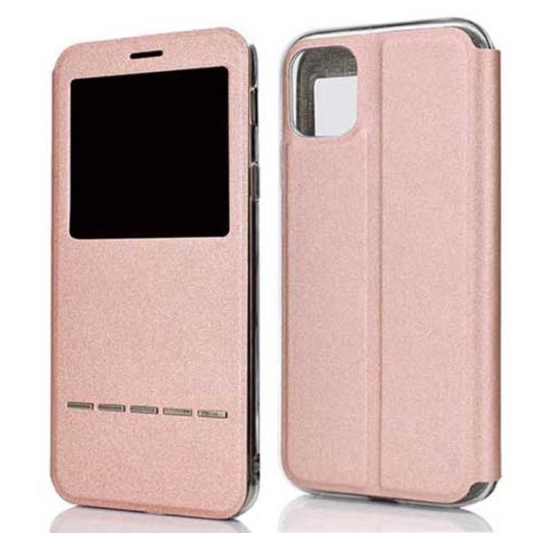 Fodral med Svarsfunktion Fönster - iPhone 11 Rosa