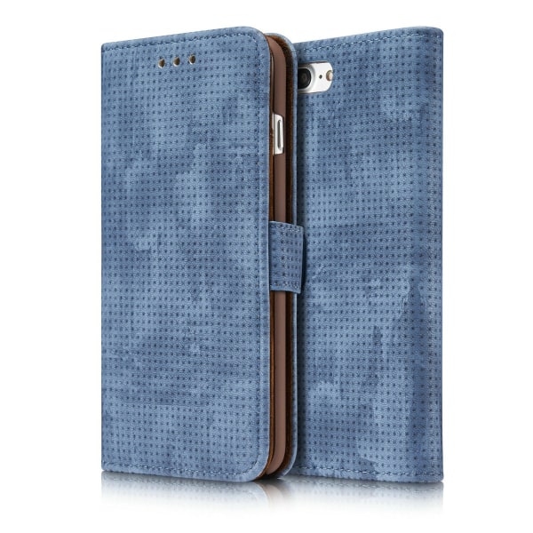 Plånboksfodral i Retrodesign från LEMAN till iPhone 8 Plus Röd