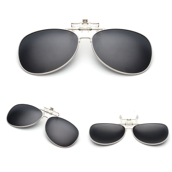 Polarized Exklusiva Solglasögons Överdrag Silver