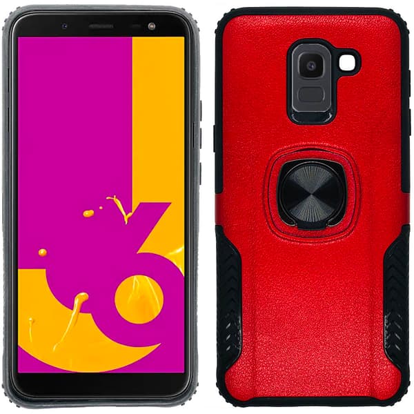 Exklusivt Skal med Ringhållare - Samsung Galaxy J6 2018 Mörkblå Mörkblå