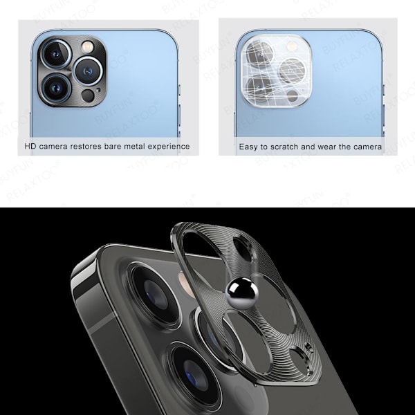 iPhone 12 Mini Kameraramskydd AK Alloy Linsskydd Guld