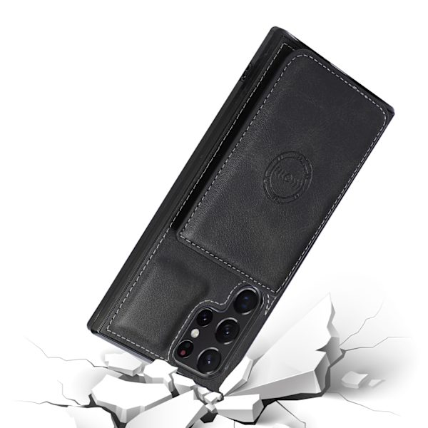 Skal med Korthållare - Samsung Galaxy S23 Ultra Blå