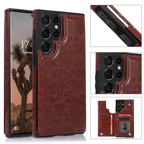 Samsung Galaxy S23 Ultra - Skal Korthållare Svart