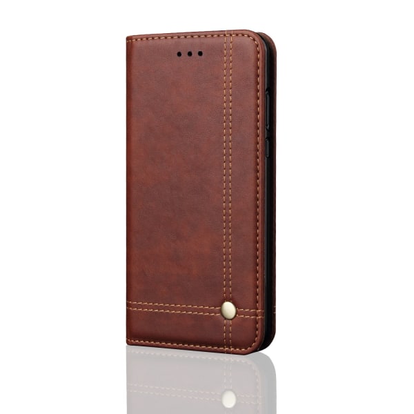 LEMAN Stilrent Plånboksfodral for Samsung Galaxy A6 Plus Svart