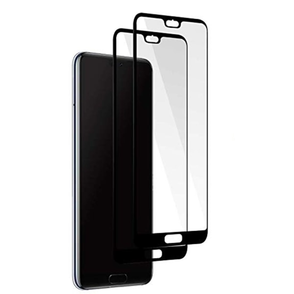 Näytönsuoja 2.5D 2-PACK Frame HD-Clear 9H Huawei P20 Svart Svart