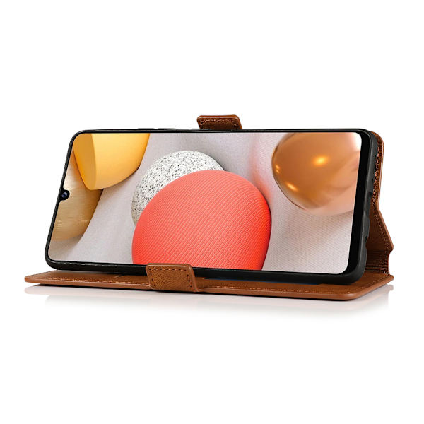 Samsung Galaxy A42 - Elegant Praktiskt Floveme Plånboksfodral Roséguld