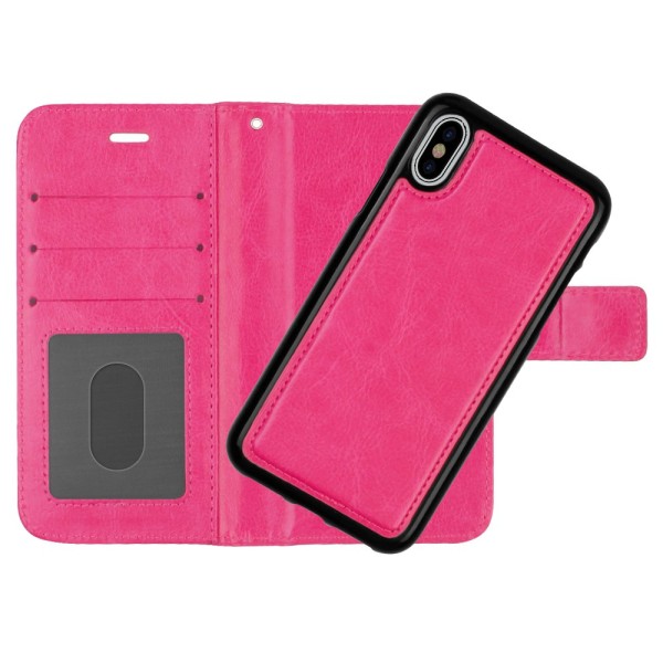 Smart Fodral med Plånbok till iPhone X/XS Rosa Rosa