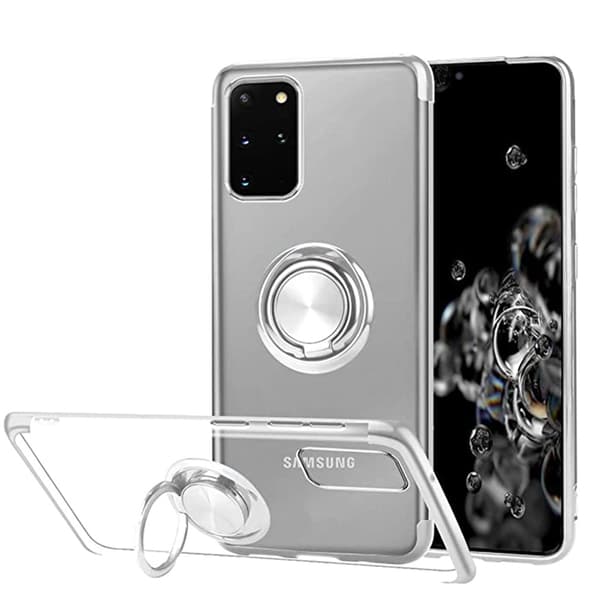 Samsung Galaxy S20 Plus - Effektfullt Silikonskal Ringhållare Blå
