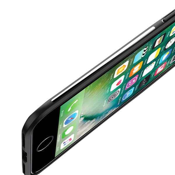 iPhone 7 - Stilrent Skyddsskal med Ringhållare (LEMAN) Marinblå/Silver