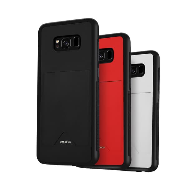 POCARD Smart Skal med Kortfack - Samsung Galaxy S8+ Vit