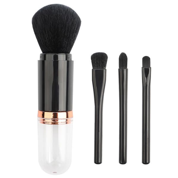 4in1 Premium Makeup Borstset Svart/Silver Svart/Silver