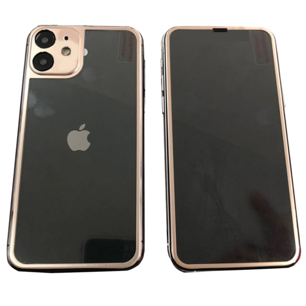 Skjermbeskytter foran og bak i aluminium 9H HD-Clear iPhone 11 Guld