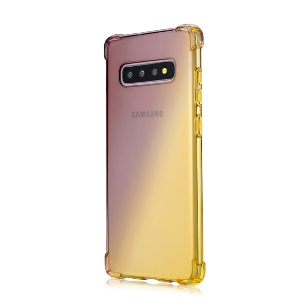 Gjennomtenkt silikonbeskyttelsesdeksel - Samsung Galaxy S10E Svart/Guld